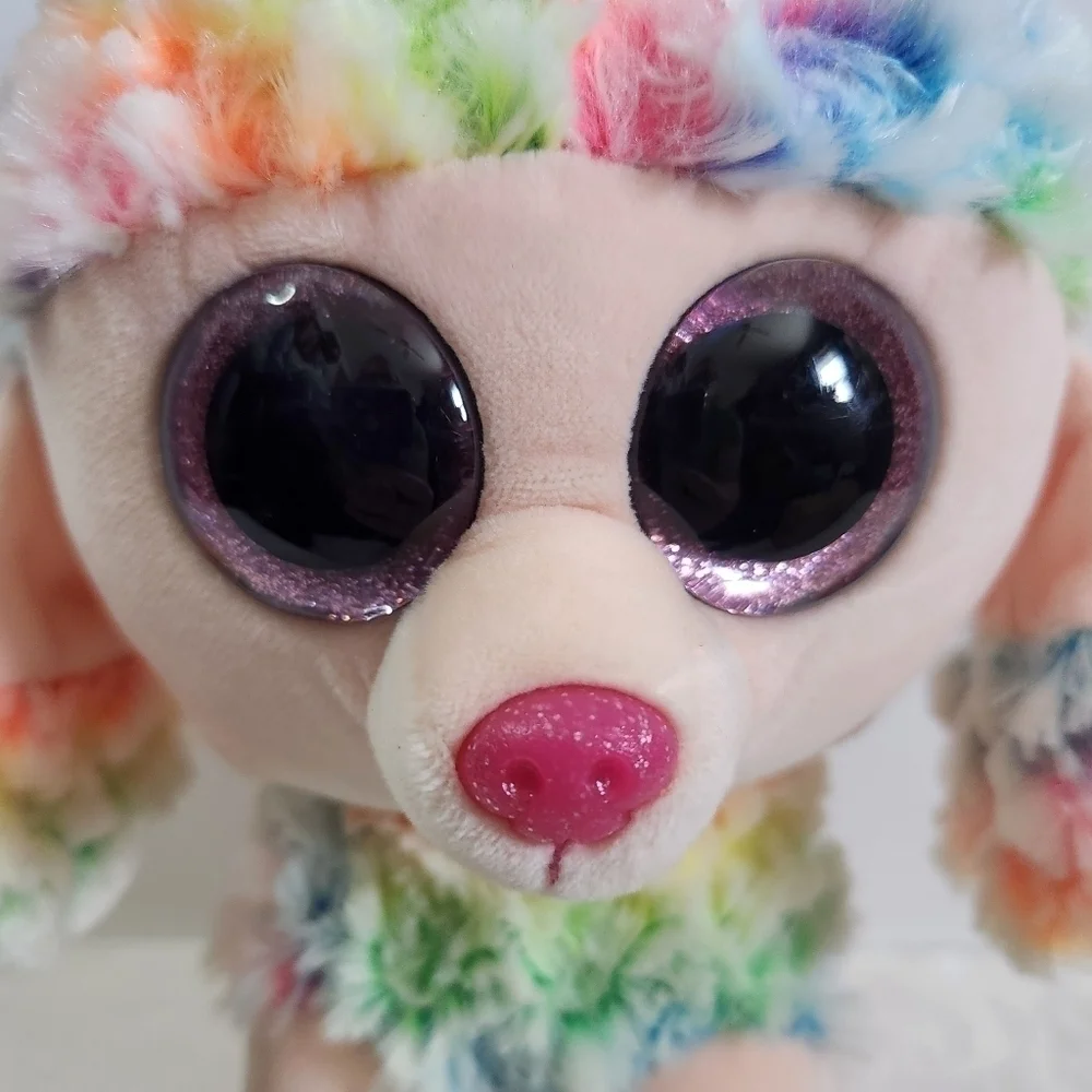 Ty Rainbow Beanie Boos Poodle Dog 10